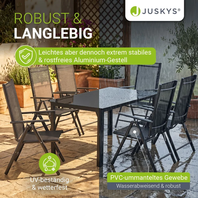 Salon de jardin Milano en aluminium – jusqu'à 8 places