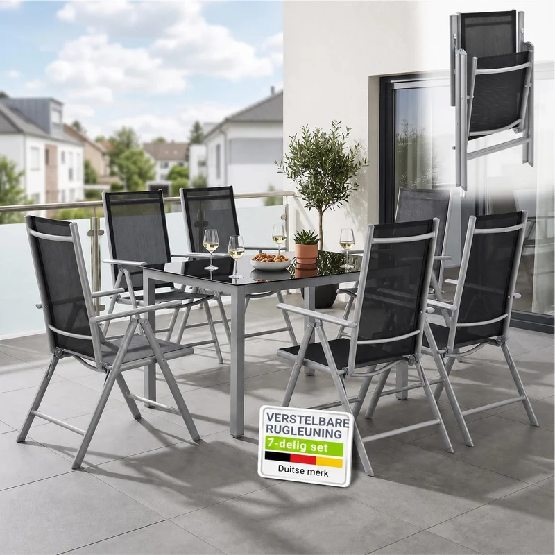 Salon de jardin Milano en aluminium – jusqu'à 8 places