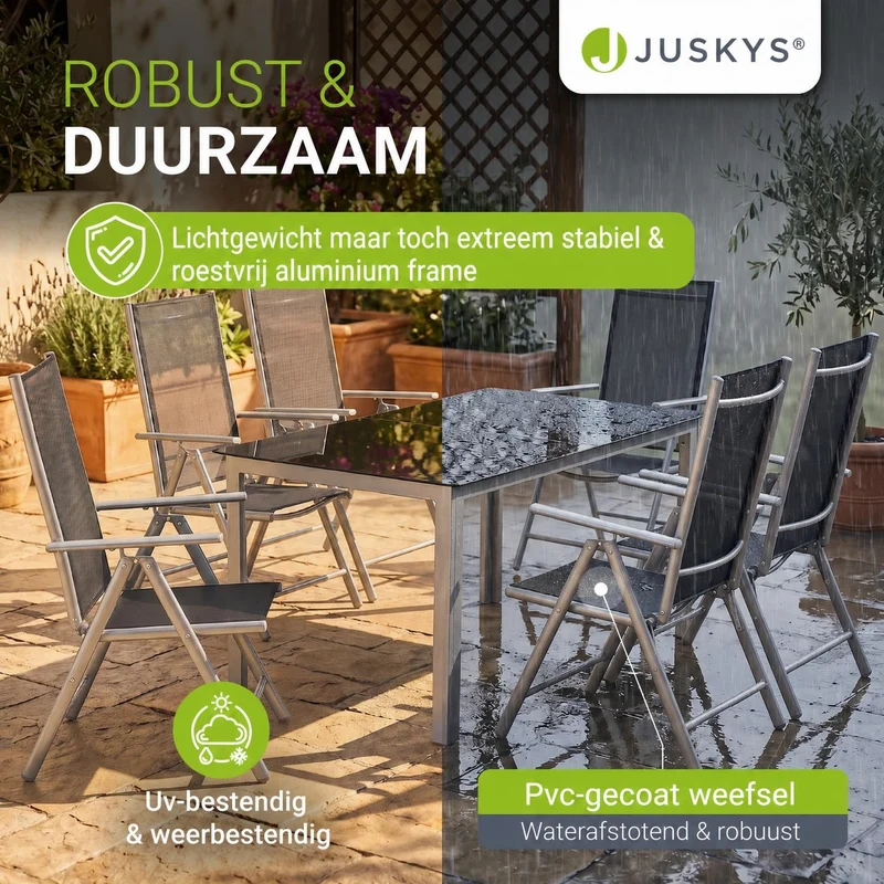 Salon de jardin Milano en aluminium – jusqu'à 8 places