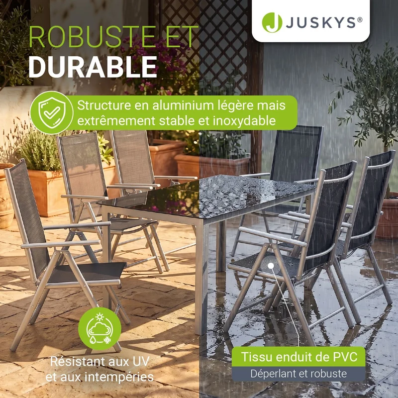 Salon de jardin Milano en aluminium – jusqu'à 8 places