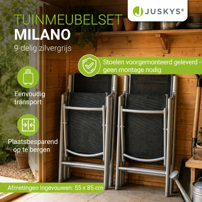 Salon de jardin Milano en aluminium – jusqu'à 8 places