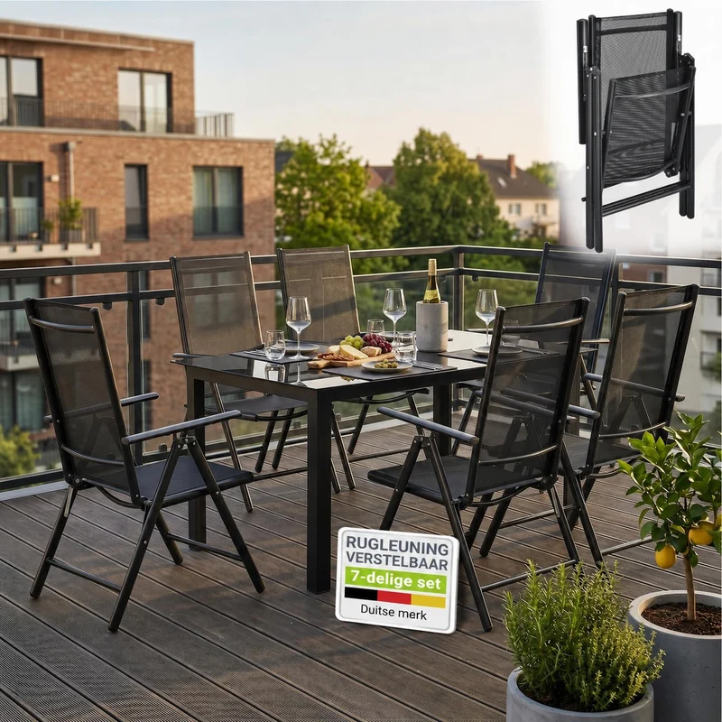 Salon de jardin Milano en aluminium – jusqu'à 8 places