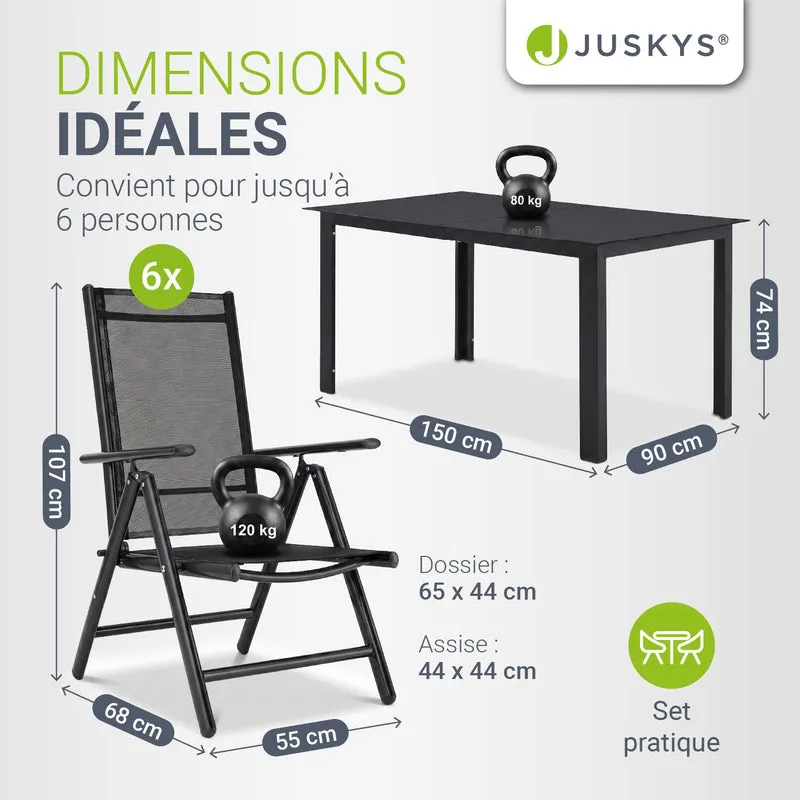 Salon de jardin Milano en aluminium – jusqu'à 8 places