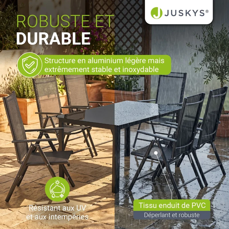 Salon de jardin Milano en aluminium – jusqu'à 8 places