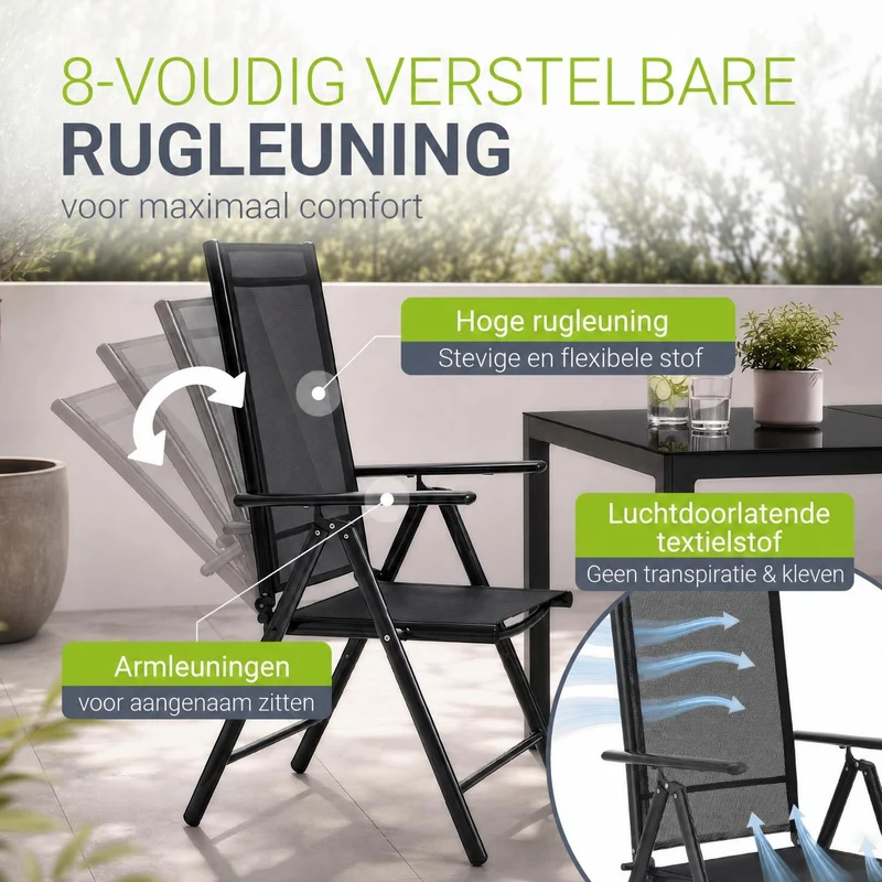 Salon de jardin Milano en aluminium – jusqu'à 8 places