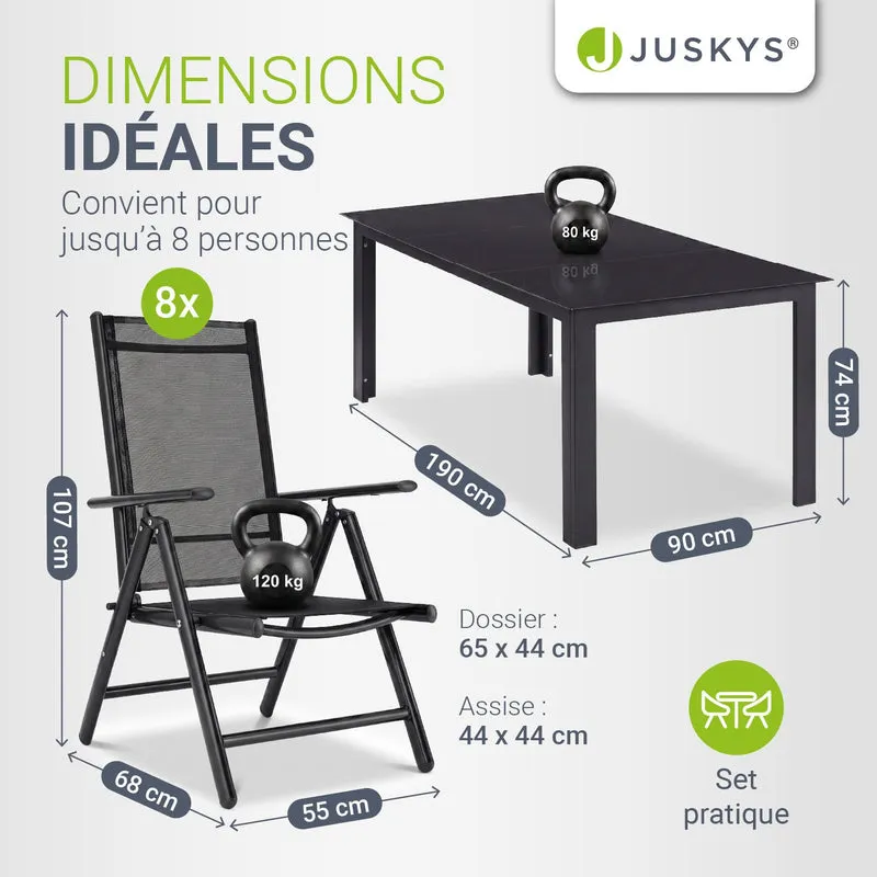 Salon de jardin Milano en aluminium – jusqu'à 8 places