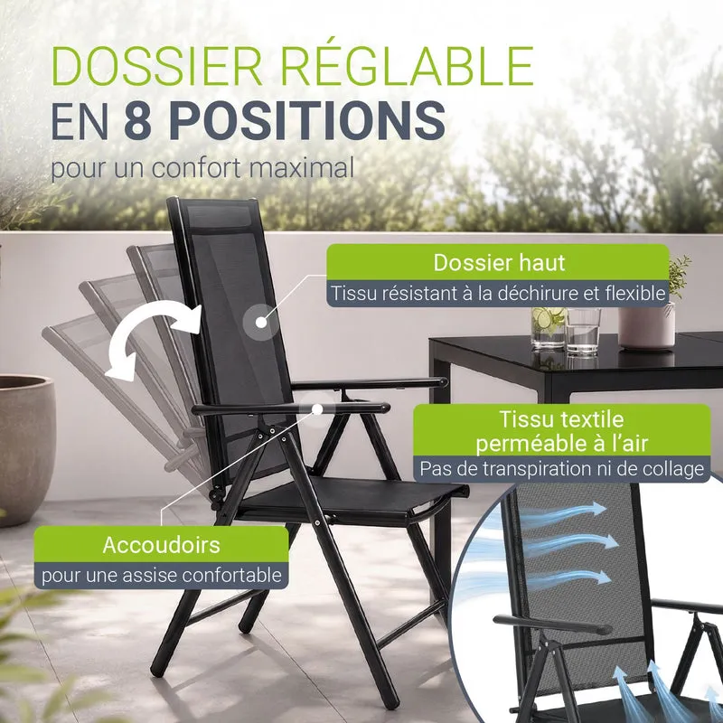 Salon de jardin Milano en aluminium – jusqu'à 8 places