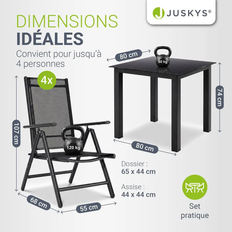 Salon de jardin Milano en aluminium – jusqu'à 8 places
