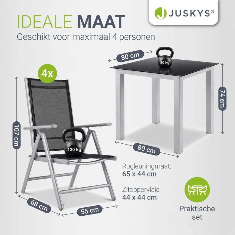Salon de jardin Milano en aluminium – jusqu'à 8 places