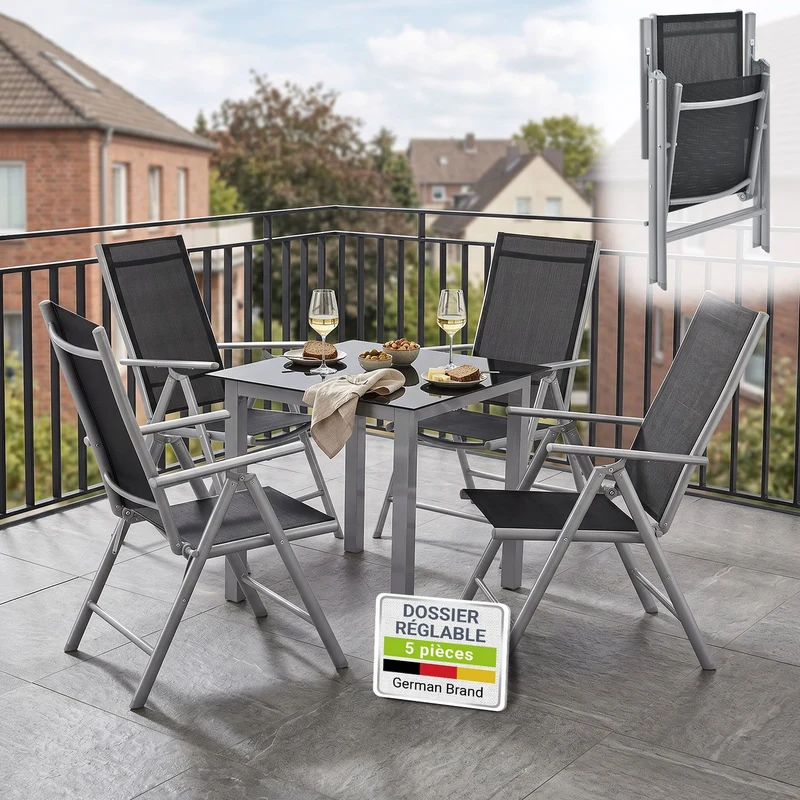 Salon de jardin Milano en aluminium – jusqu'à 8 places
