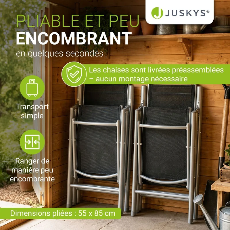 Salon de jardin Milano en aluminium – jusqu'à 8 places