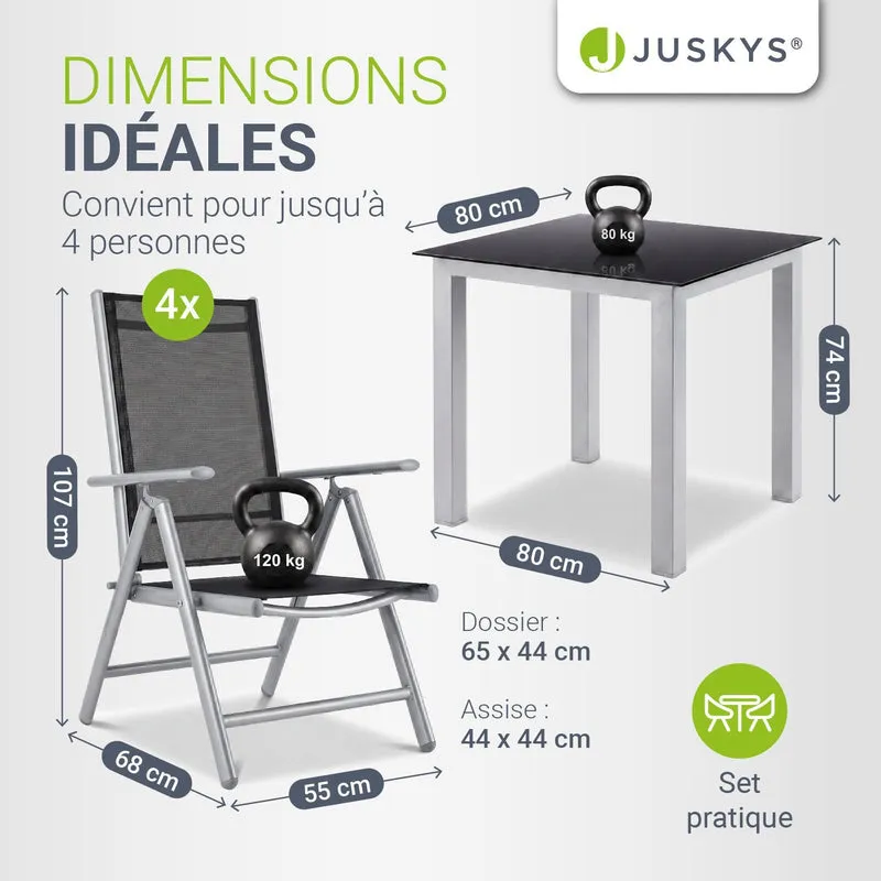 Salon de jardin Milano en aluminium – jusqu'à 8 places