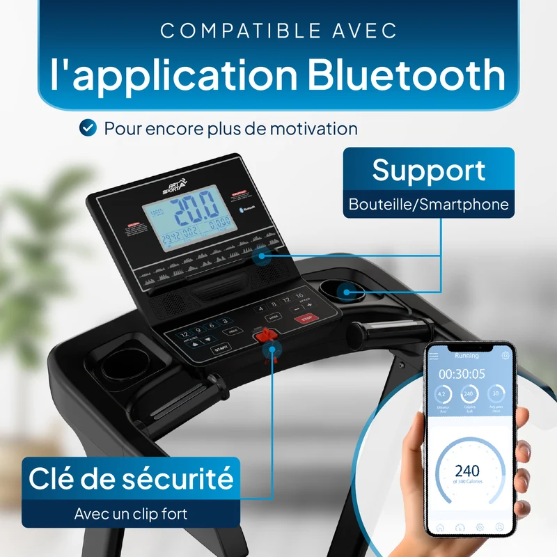 Tapis de course pliable Speedrunner 6000 – 99 programmes