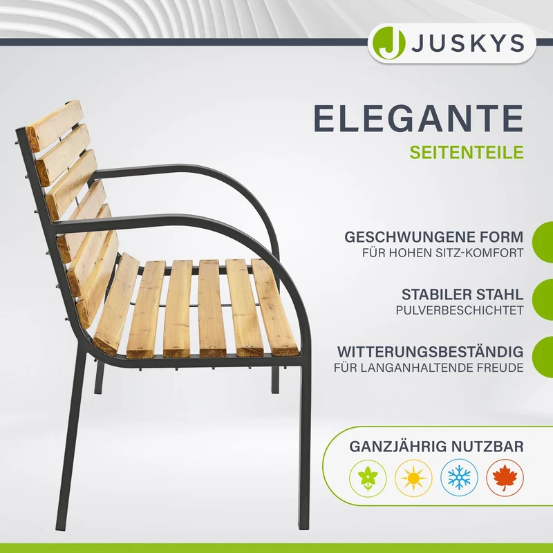 Banc de jardin Modena – bois de sapin et acier