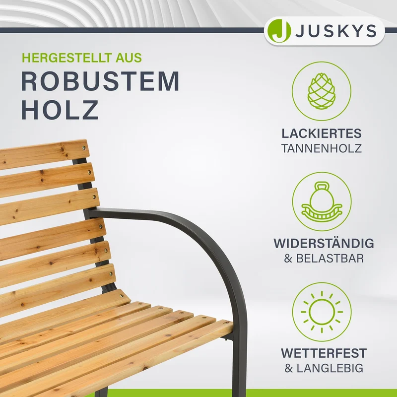 Banc de jardin Modena – bois de sapin et acier
