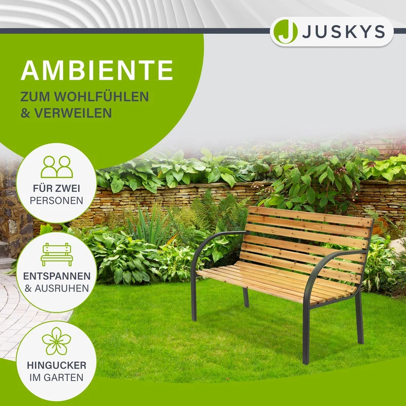 Banc de jardin Modena – bois de sapin et acier