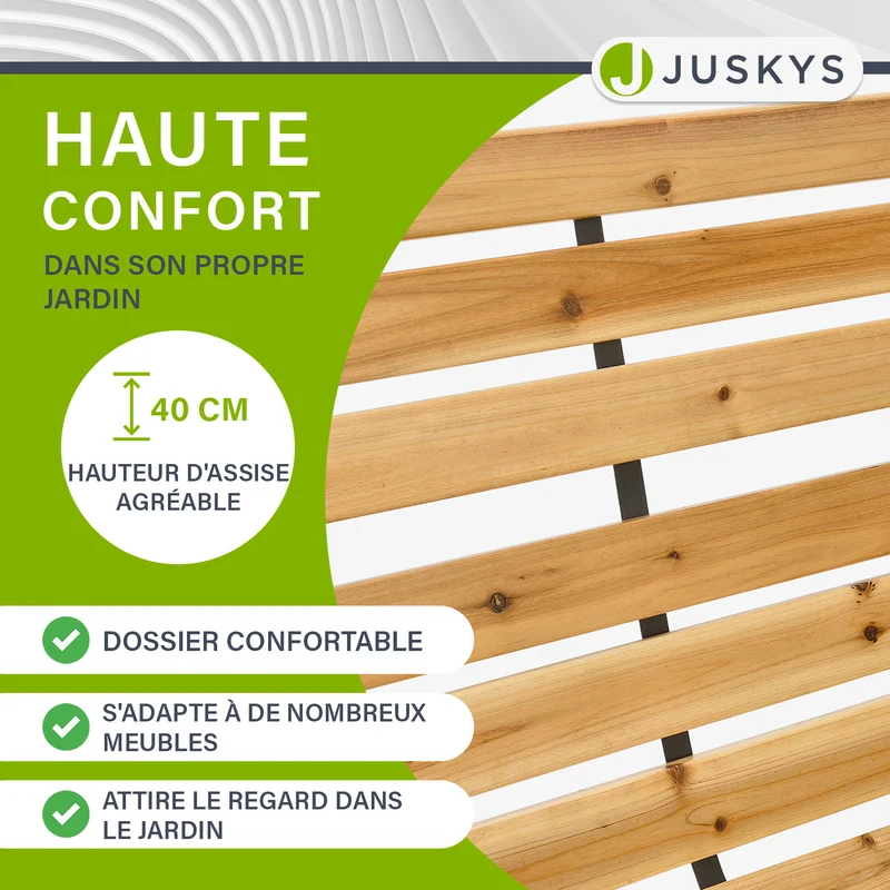 Banc de jardin Modena – bois de sapin et acier