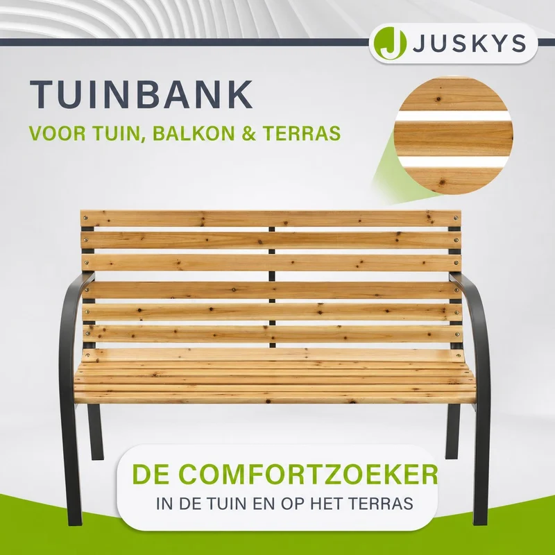 Banc de jardin Modena – bois de sapin et acier