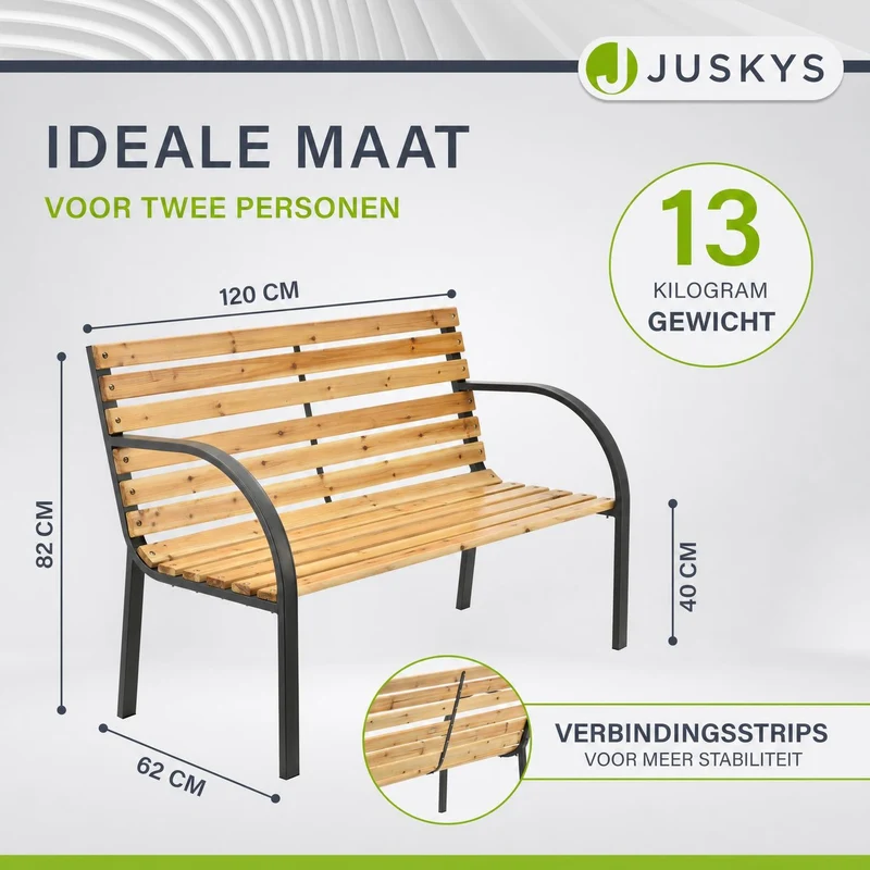 Banc de jardin Modena – bois de sapin et acier