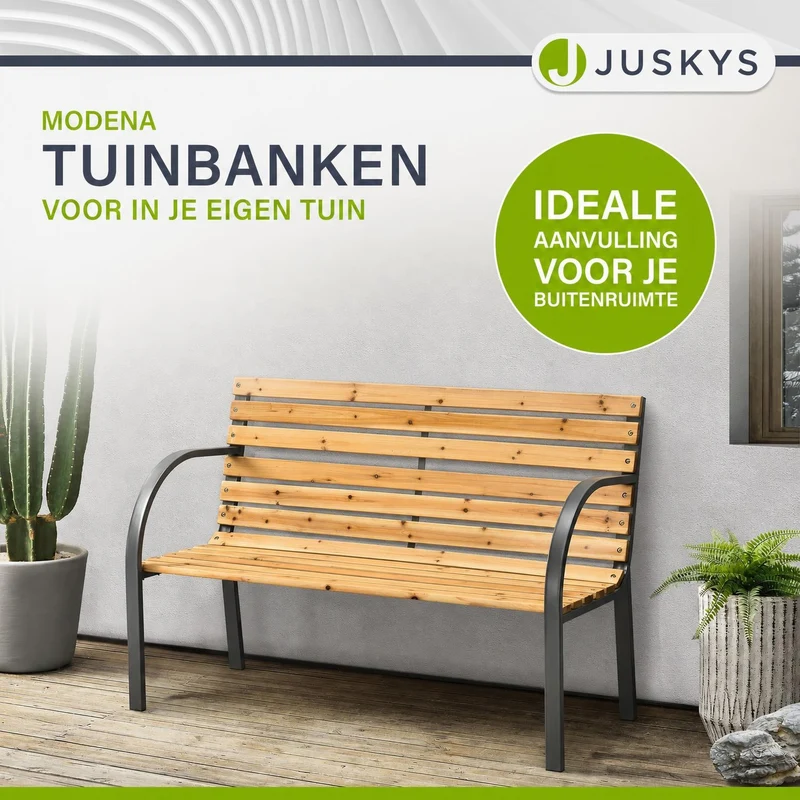 Banc de jardin Modena – bois de sapin et acier