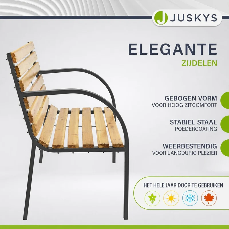 Banc de jardin Modena – bois de sapin et acier