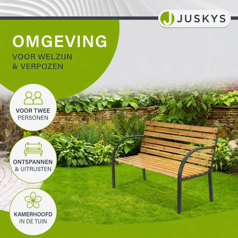 Banc de jardin Modena – bois de sapin et acier