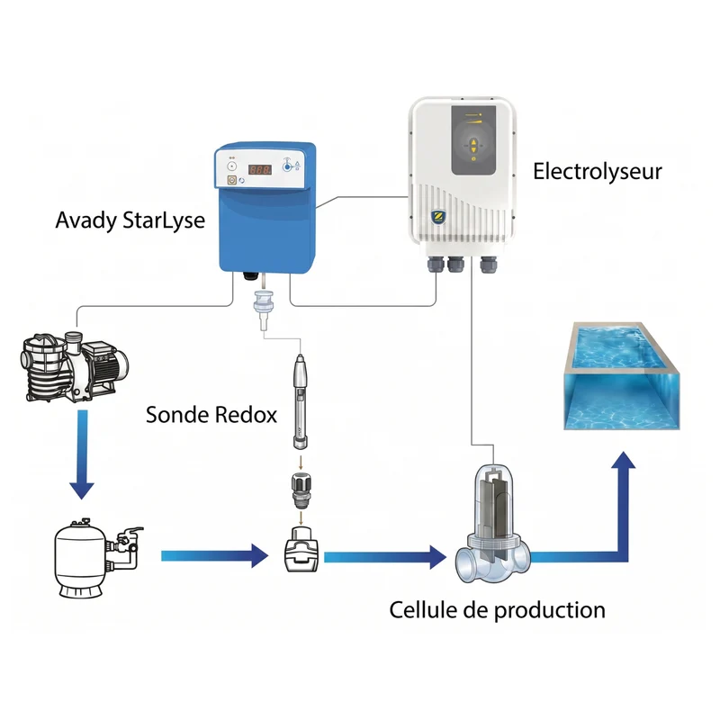 Régulateur Redox/ORP pour électrolyseur - Starlyse - AVADY