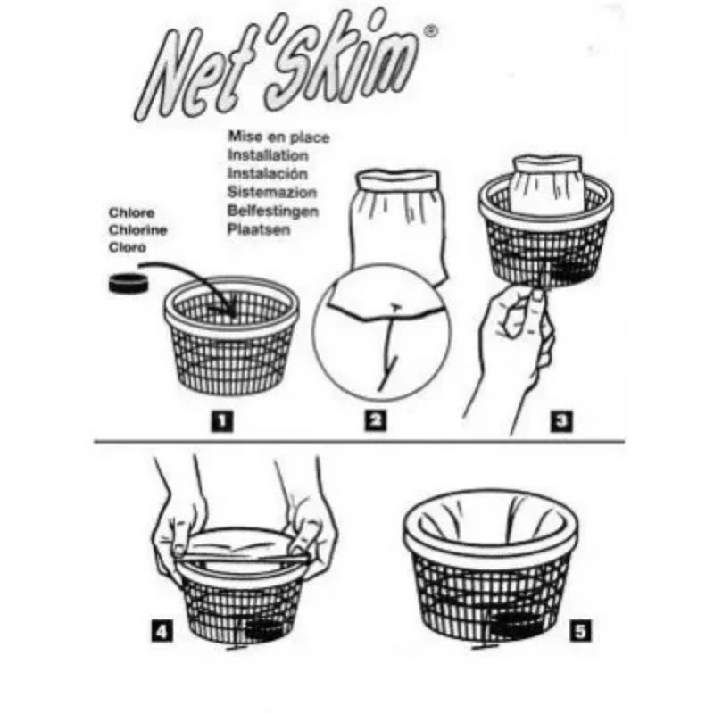 Net'Skim boîte de 12 préfiltres jetables pour panier de skimmer - Toucan