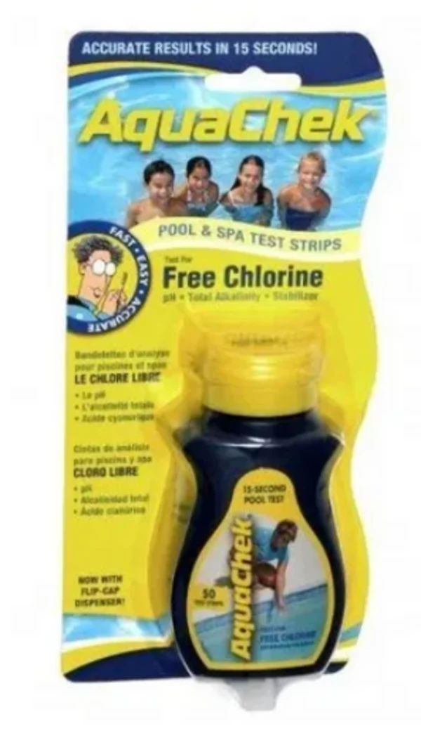 Bandelettes d'analyse 4 en 1 AquaChek Jaune - 50 bandelettes