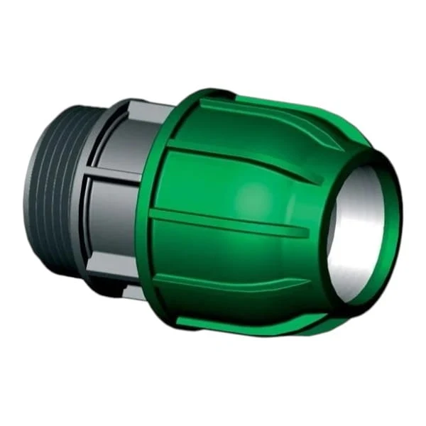PP Raccord de Serrage Mâle – Raccord à Compression avec Filetage Extérieur