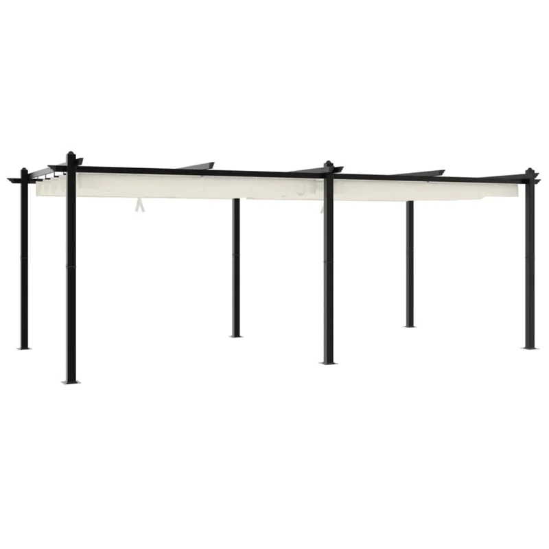 Prieel Met Uittrekbaar Dak 3X6 M Aluminium Kleurig