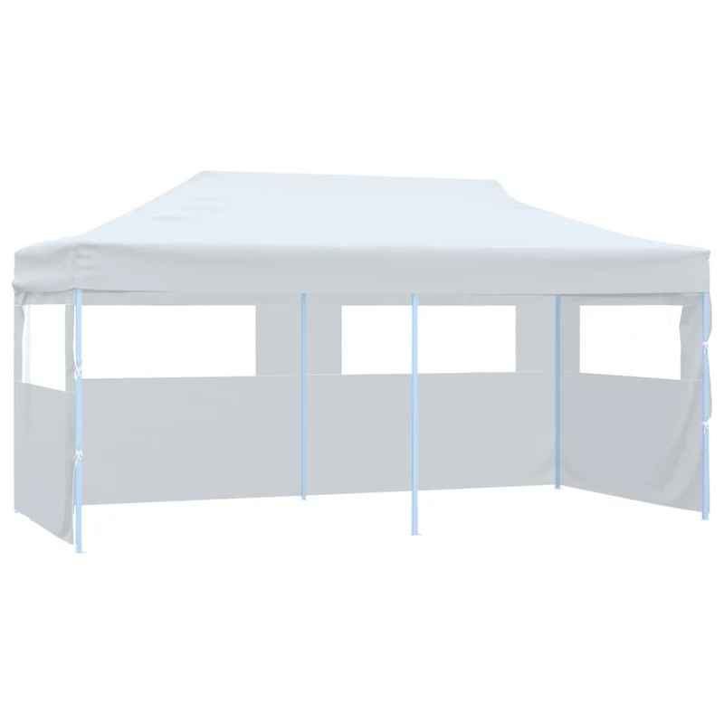 Partytent Pop-Up Met Zijwanden 3X6 M Staal Wit