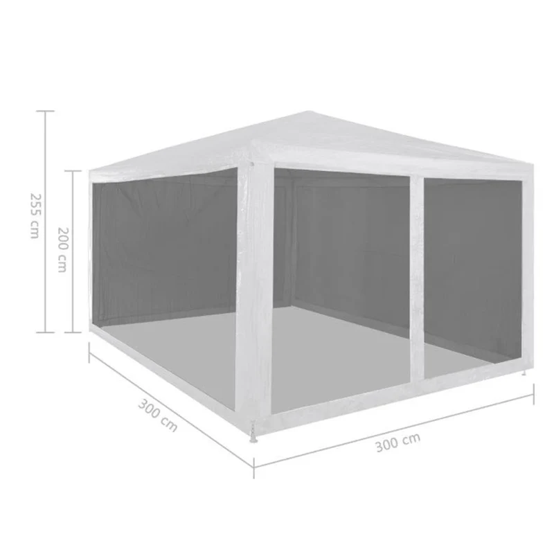 Partytent Met 4 Mesh Zijwanden