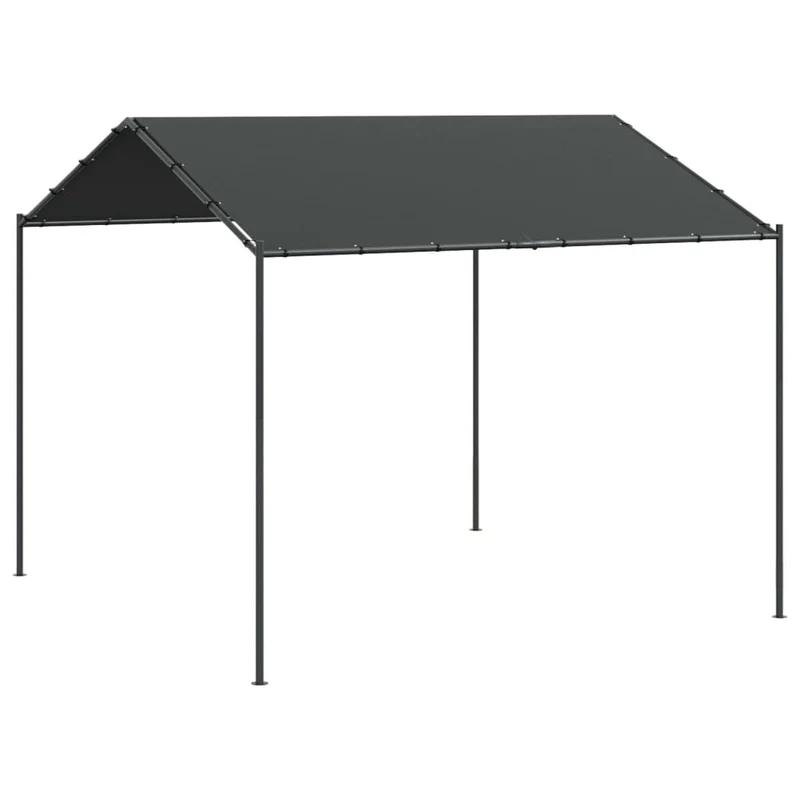 Tuinpaviljoen 3X3 M Staal En Stof Antracietkleurig