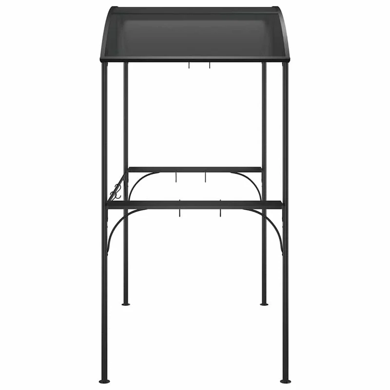 Barbecuepaviljoen Met Zijplanken 220X115X230 Cm Staal Antraciet