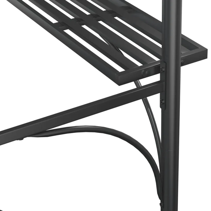 Barbecuepaviljoen Met Zijplanken 220X115X230 Cm Staal Antraciet