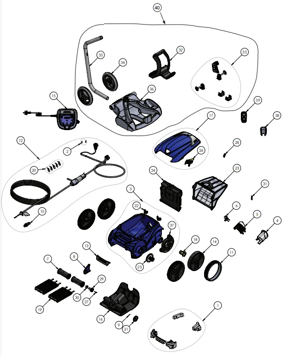 Aspirador RV 5500 SW ZODIAC - Recambios