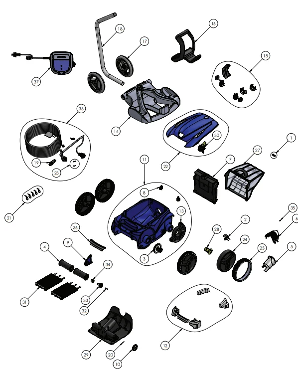 Aspirador RV 5300 ZODIAC - Recambios
