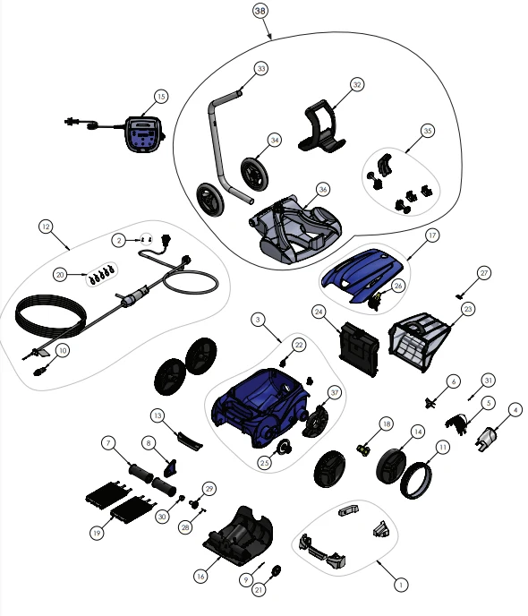 Aspirador RV 5400 SW ZODIAC - Recambios