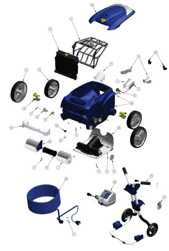 Aspirador Vortex 4 ZODIAC - Recambios