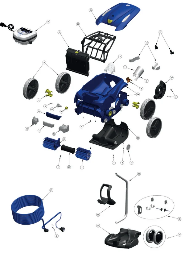 Aspirador Vortex 3 4WD ZODIAC- Recambios