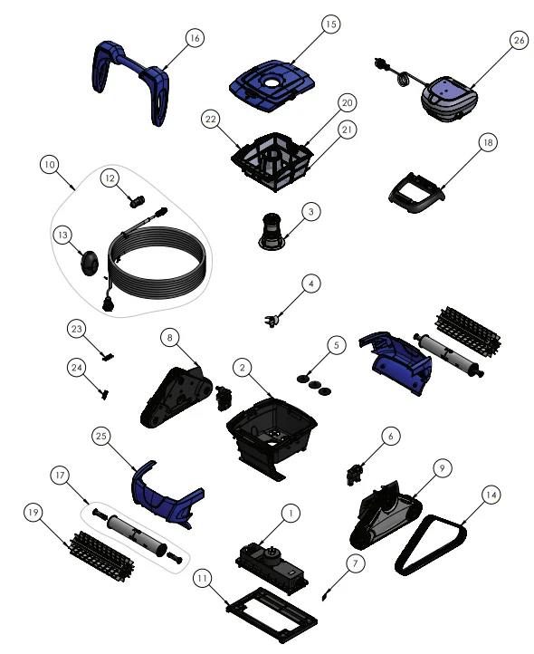 Aspirador RC 4300 ZODIAC - Recambios