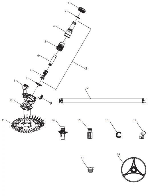 Aspirador Hidráulico T3 ZODIAC - Recambios