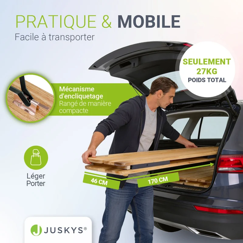 Ensemble table et bancs de brasserie Bichl – 3 pièces, bois de sapin laqué – 170 cm