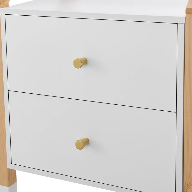 Table de chevet enfant Enny – 2 tiroirs, design maison