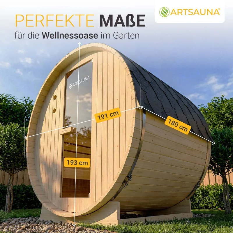 Sauna tonneau Spitzbergen – poêle de sauna – 3 tailles