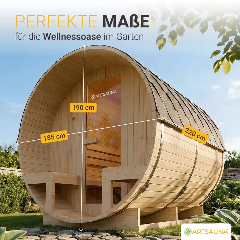 Sauna tonneau Spitzbergen – poêle de sauna – 3 tailles