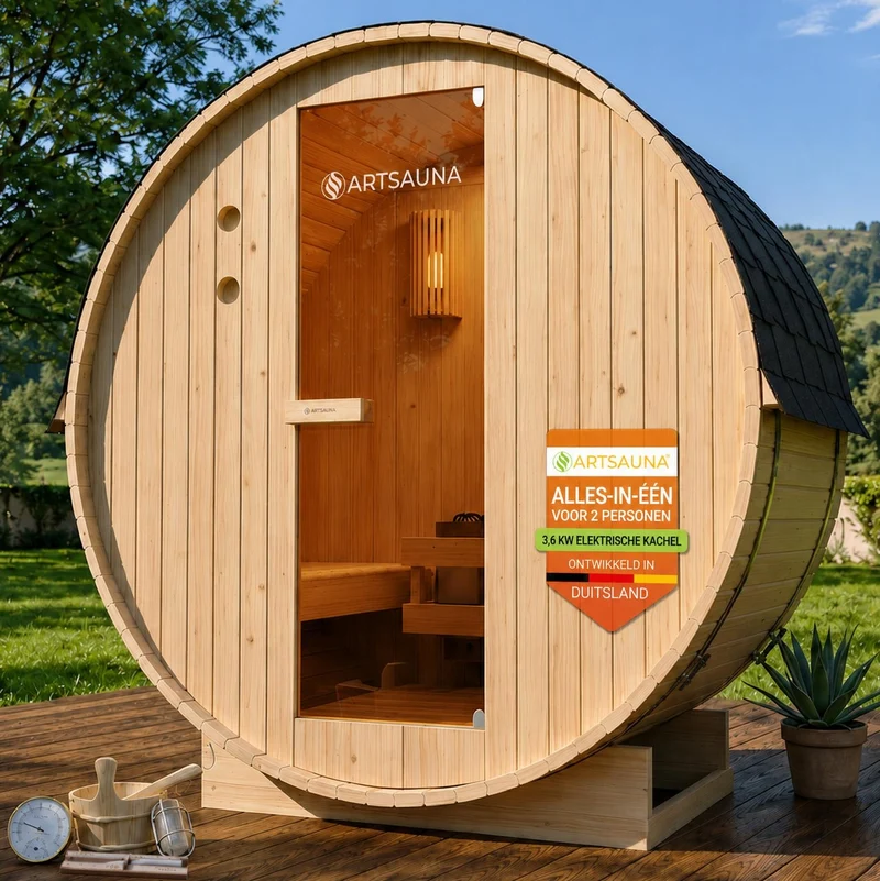 Sauna tonneau Spitzbergen – poêle de sauna – 3 tailles