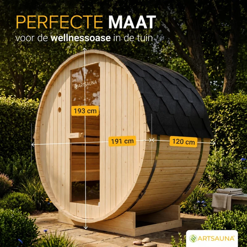 Sauna tonneau Spitzbergen – poêle de sauna – 3 tailles