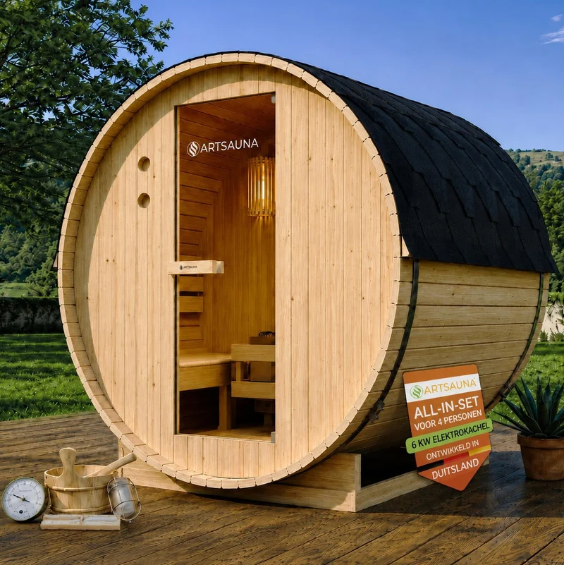 Sauna tonneau Spitzbergen – poêle de sauna – 3 tailles